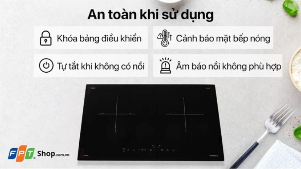 Chức năng an toàn bếp điện từ Hafele HC-I2712A