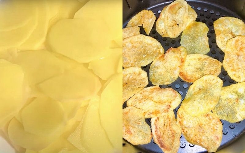 Cách làm bim bim khoai tây bằng nồi chiên không dầu (Ảnh 5)