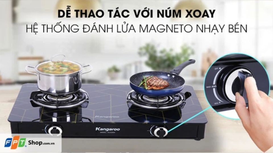 Cách sử dụng bếp gas Kangaroo KG526M