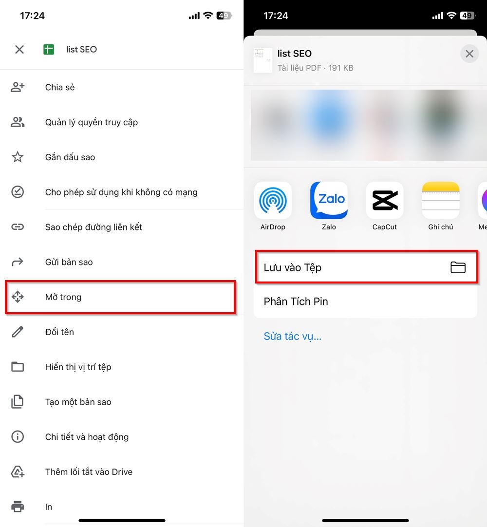 Cách tải file Google Drive xuống iPhone 2