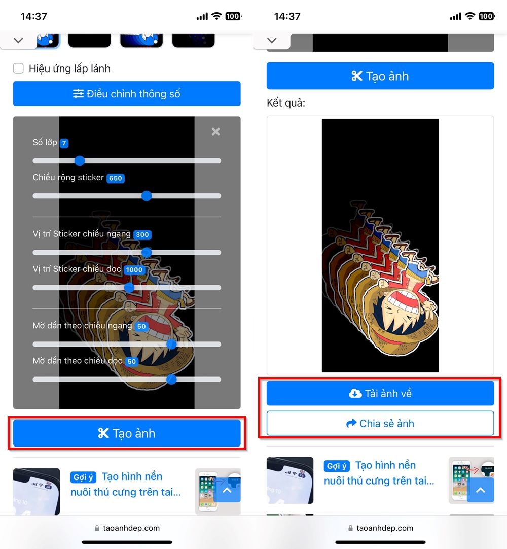 Cách tạo hình nền sticker với hiệu ứng phát sáng 2