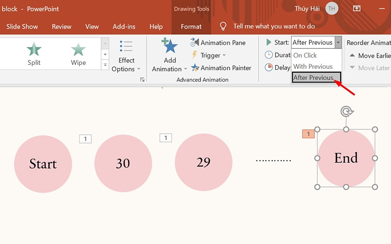 How to make a countdown clock in PowerPoint (Figure 6)