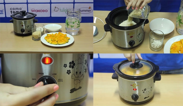cách sử dụng nồi nấu cháo chậm