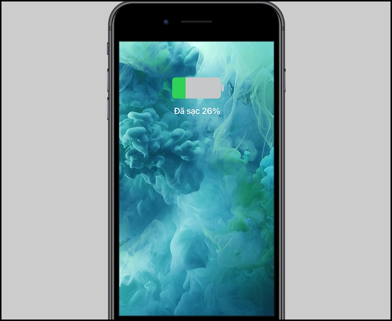 Cắm sạc pin cũng là một cách xem phần trăm pin iPhone