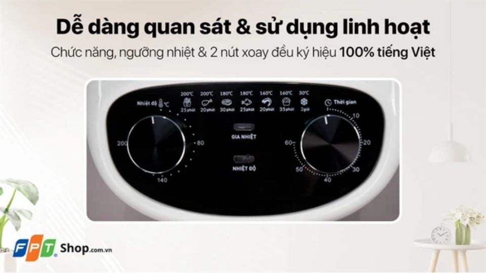 Điều khiển nồi chiên không dầu Hotwell AF50H1