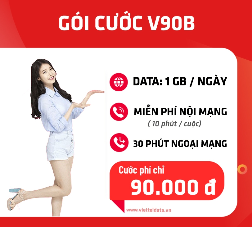 Cách đăng ký gói cước V90B Viettel sử dụng trong 1 tháng 1