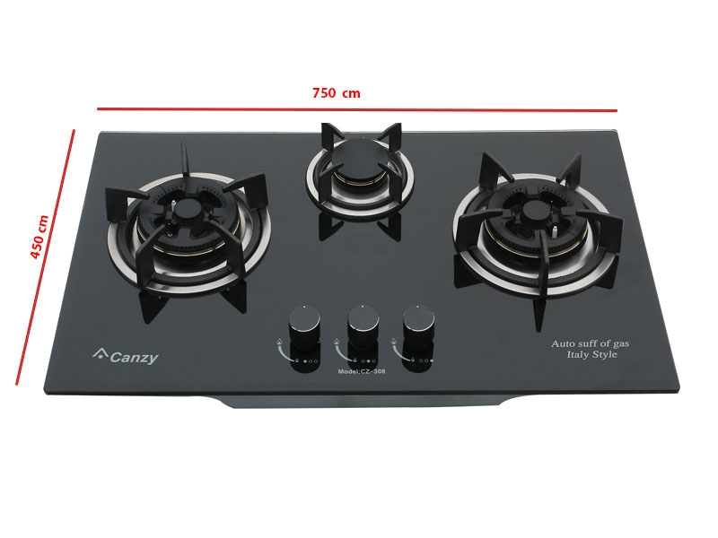 Kích thước bếp ga âm 3 lò
