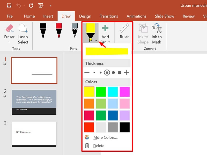 Cách vẽ trên PowerPoint (Hình 5)