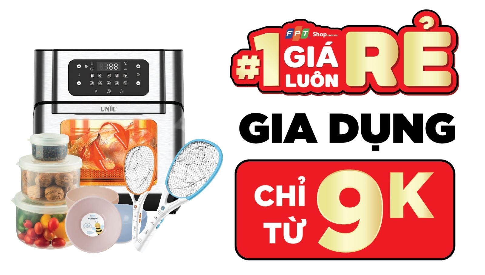 Ưu đãi 3 ngày: Săn hàng gia dụng chỉ từ 9k tại FPT Shop
