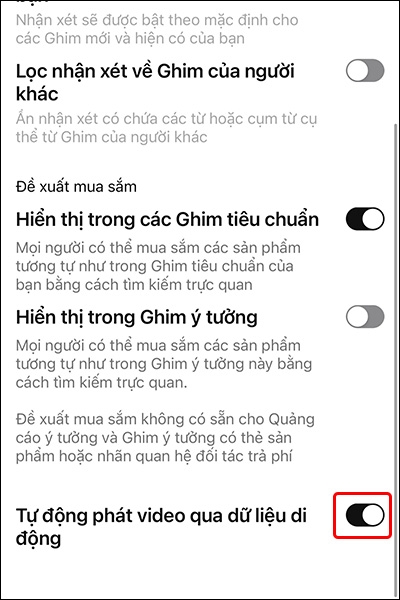 tắt phát video pinterest - hình 3