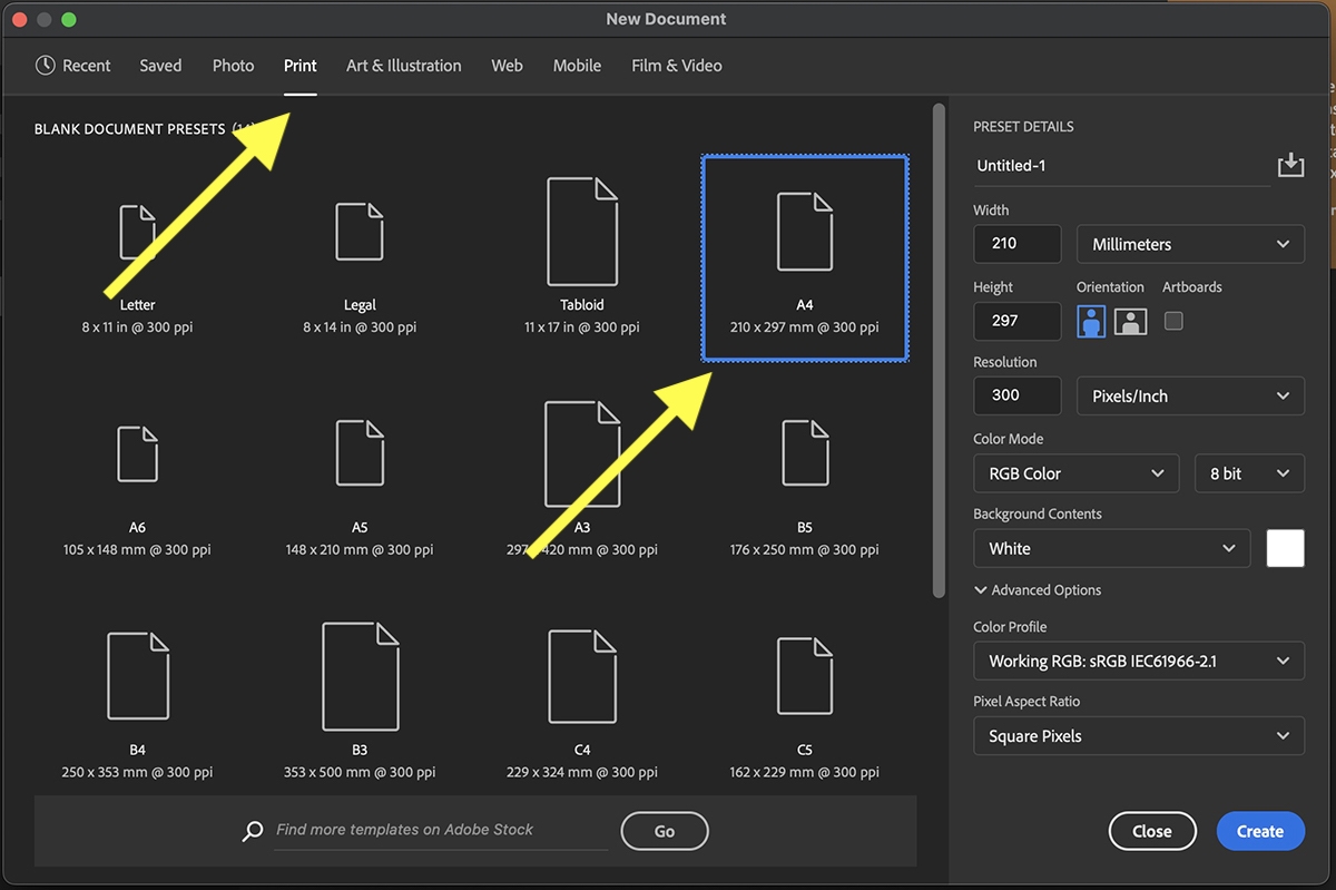 kích thước a4 trong photoshop - hình 3