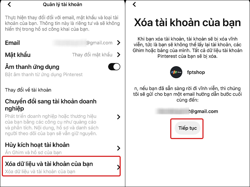 xóa tài khoản pinterest - hình 4