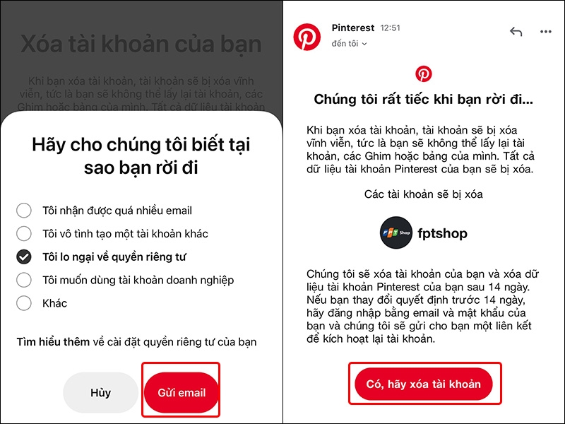 xóa tài khoản pinterest - hình 5