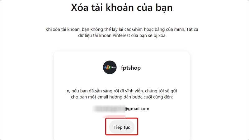 xóa tài khoản pinterest - hình 8