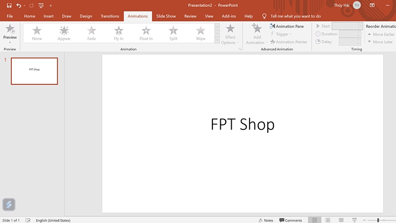 Cách chạy chữ trong Powerpoint (Hình 1)