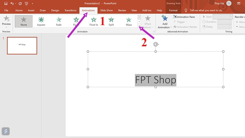 Cách chạy chữ trong Powerpoint (Hình 2)