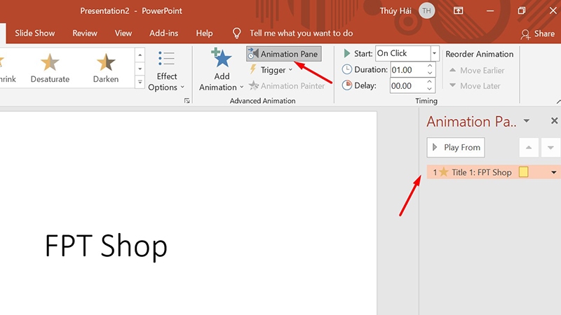 Cách chạy chữ trong Powerpoint (Hình 5)