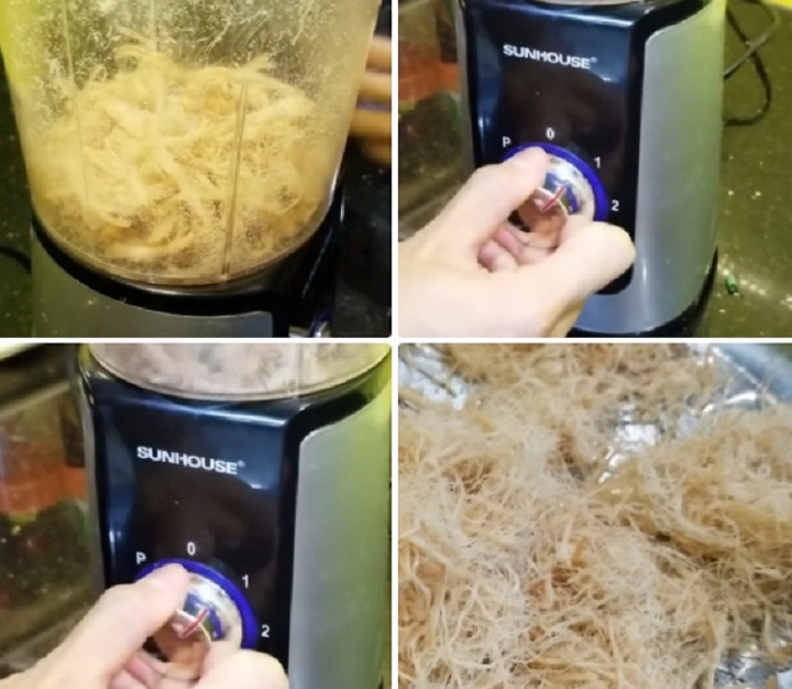 Cách làm chà bông gà bằng máy xay sinh tố (Ảnh 6)