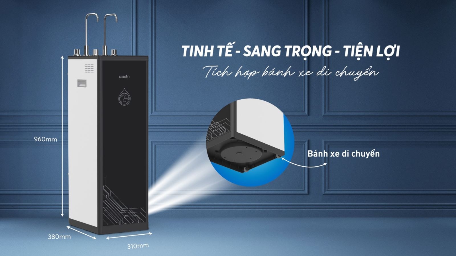 Máy lọc nước RO Karofi KAD-D66 cung cấp nguồn nước tinh khiết và loại bỏ tạp chất độc hại hiệu quả