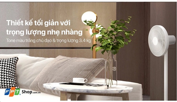 Mi Smart Fan 2 Lite thiết kế nhỏ gọn