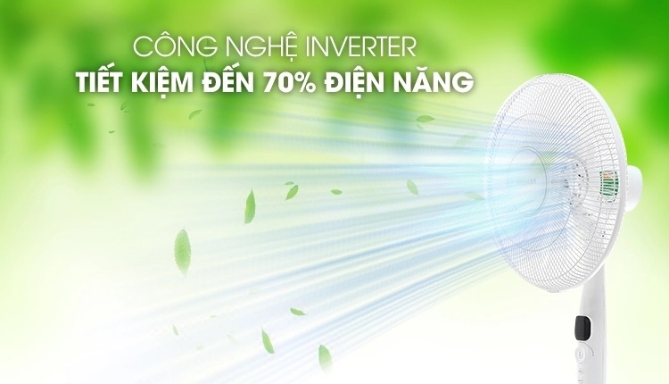 Quạt F LSD10 Toshiba tiêu hao ít điện năng nhờ công nghệ DC Inverter