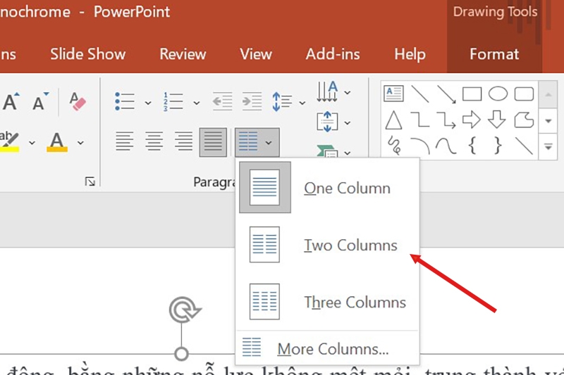 Cách chia cột trong PowerPoint (Hình 2)