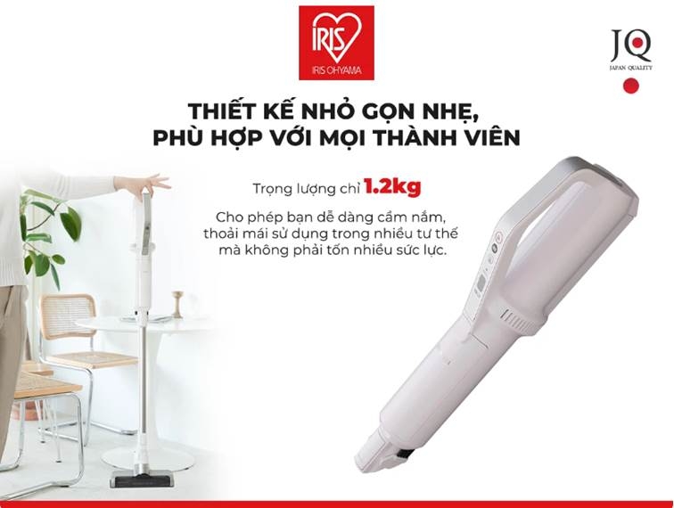 Máy hút bụi không dây IRIS OHYAMA IC-SLDC 8 