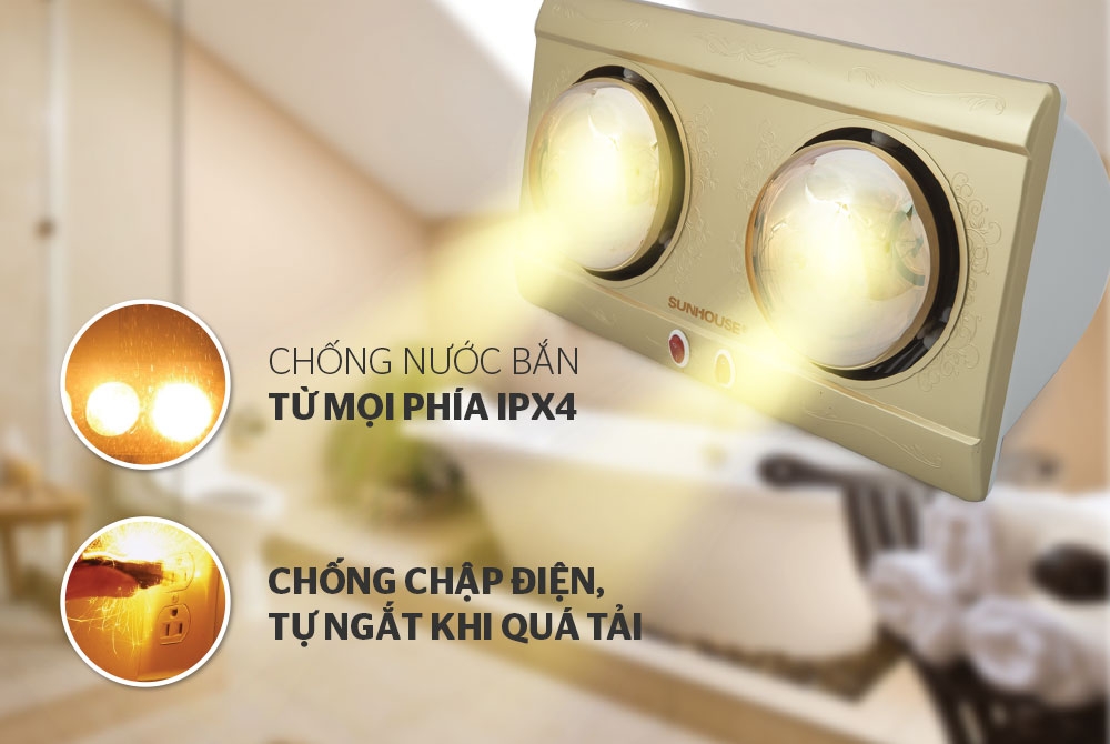 Đèn sưởi Sunhouse đảm bảo đạt chất lượng từ thiết kế, chất liệu, đến tính năng và hiệu suất
