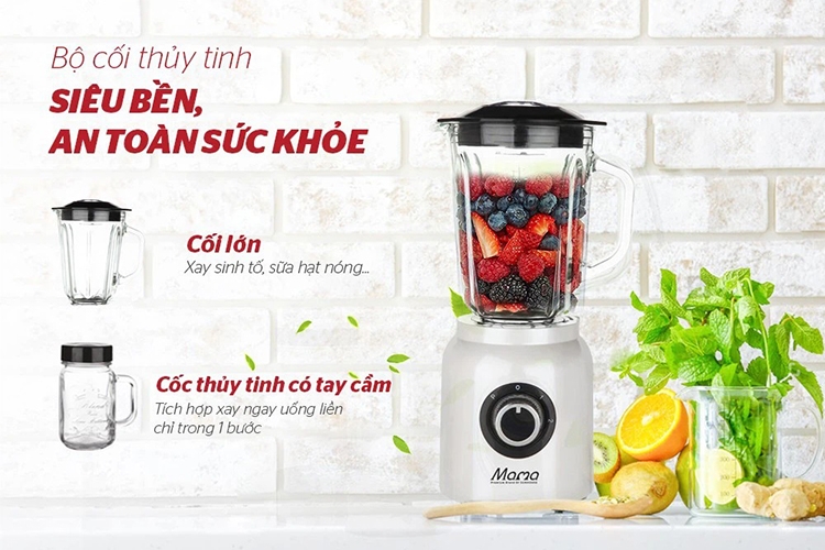 Máy xay sinh tố cối thủy tinh hay cối nhựa (Hình 3)