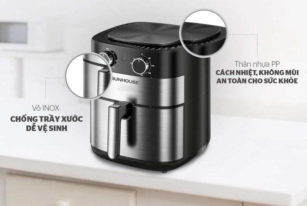 So sánh nồi chiên không dầu Sunhouse và Philips - hình 2