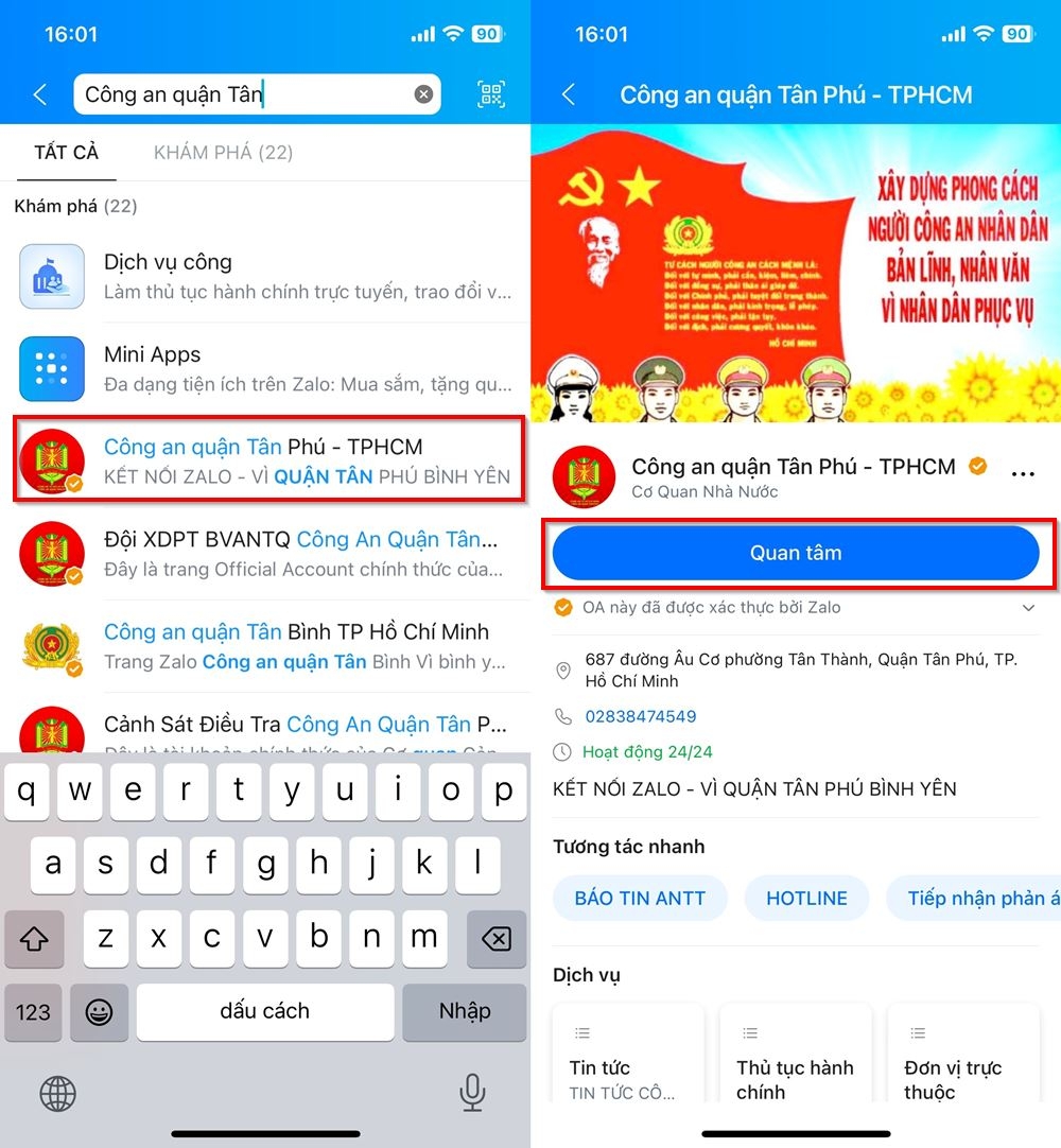 Cách đăng ký tạm trú trên Zalo 1