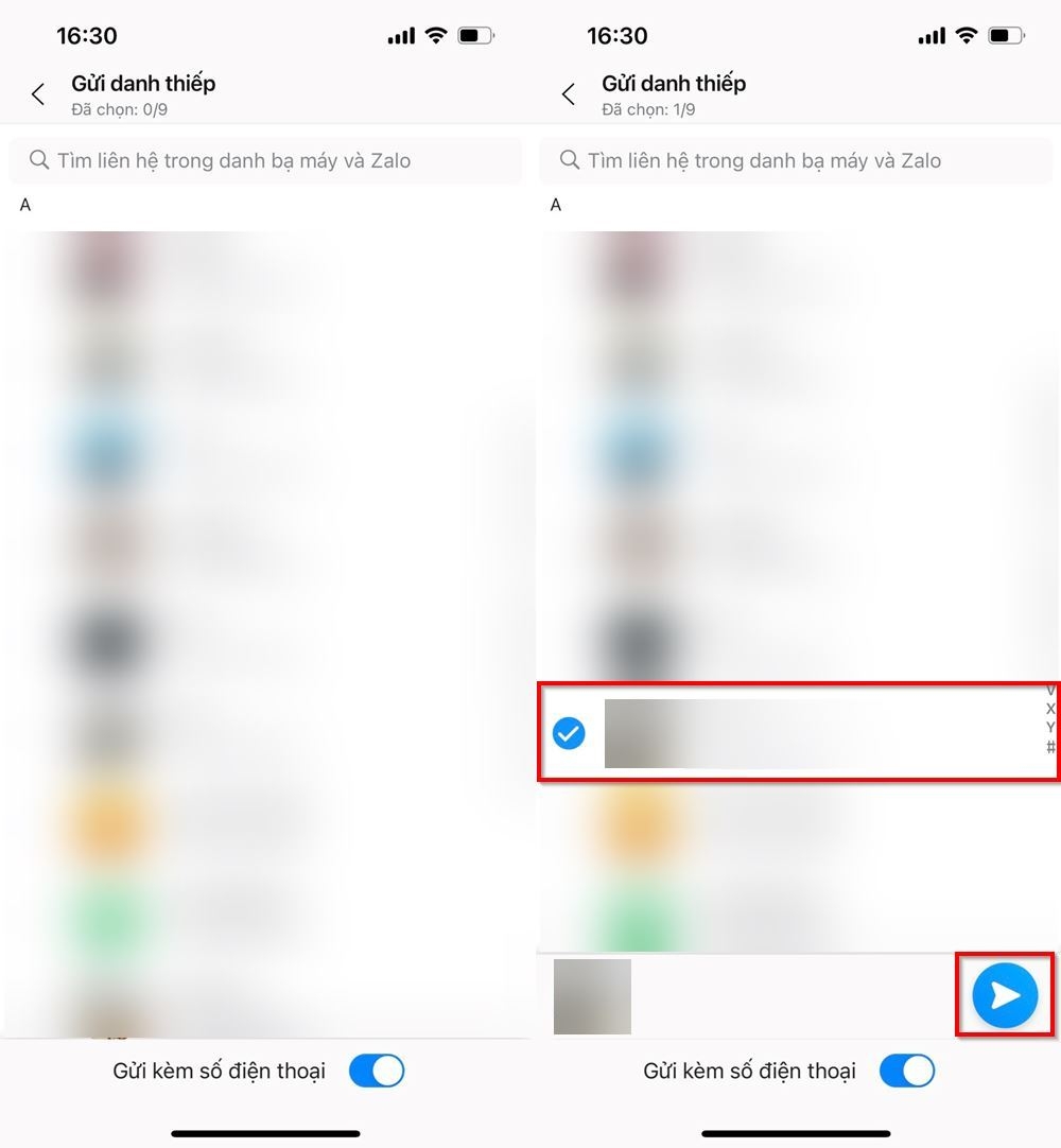 ​​Cách gửi danh thiếp trên Zalo 2