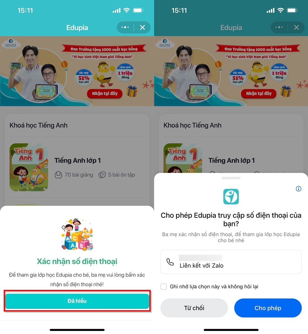 Cách học tiếng Anh cho trẻ trên Zalo 3