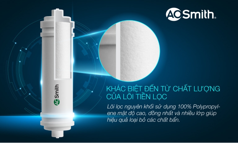 Mỗi thay lõi lọc nước AO Smith đảm nhận vai trò và chức năng khác nhau