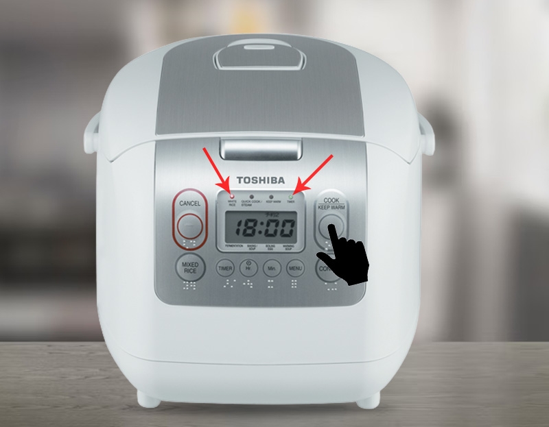 cách hẹn giờ nấu cơm tự động bằng nồi cơm điện Toshiba - ảnh 4