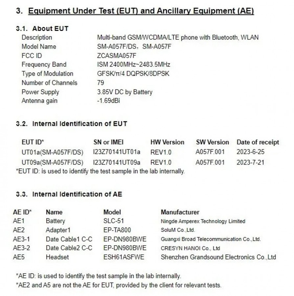 Galaxy A05s đạt chứng nhận FCC (ảnh 2)