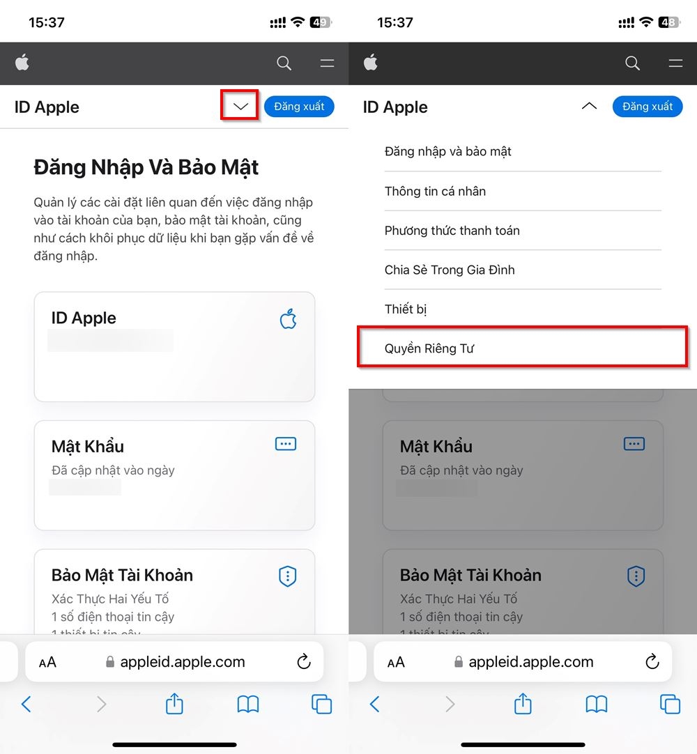 Cách ẩn địa chỉ email cho tài khoản Apple ID trên iPhone 2