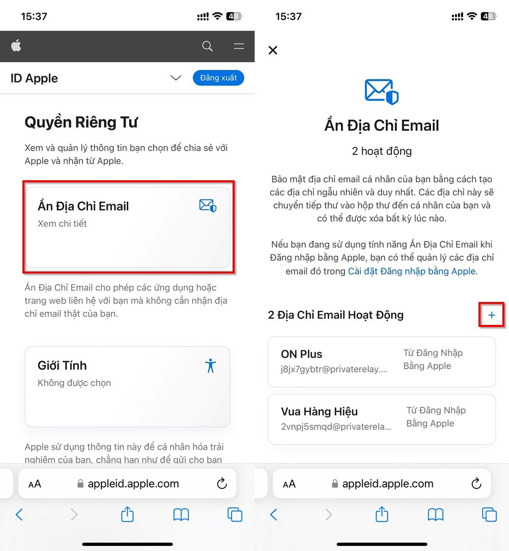 Cách ẩn địa chỉ email cho tài khoản Apple ID trên iPhone 3