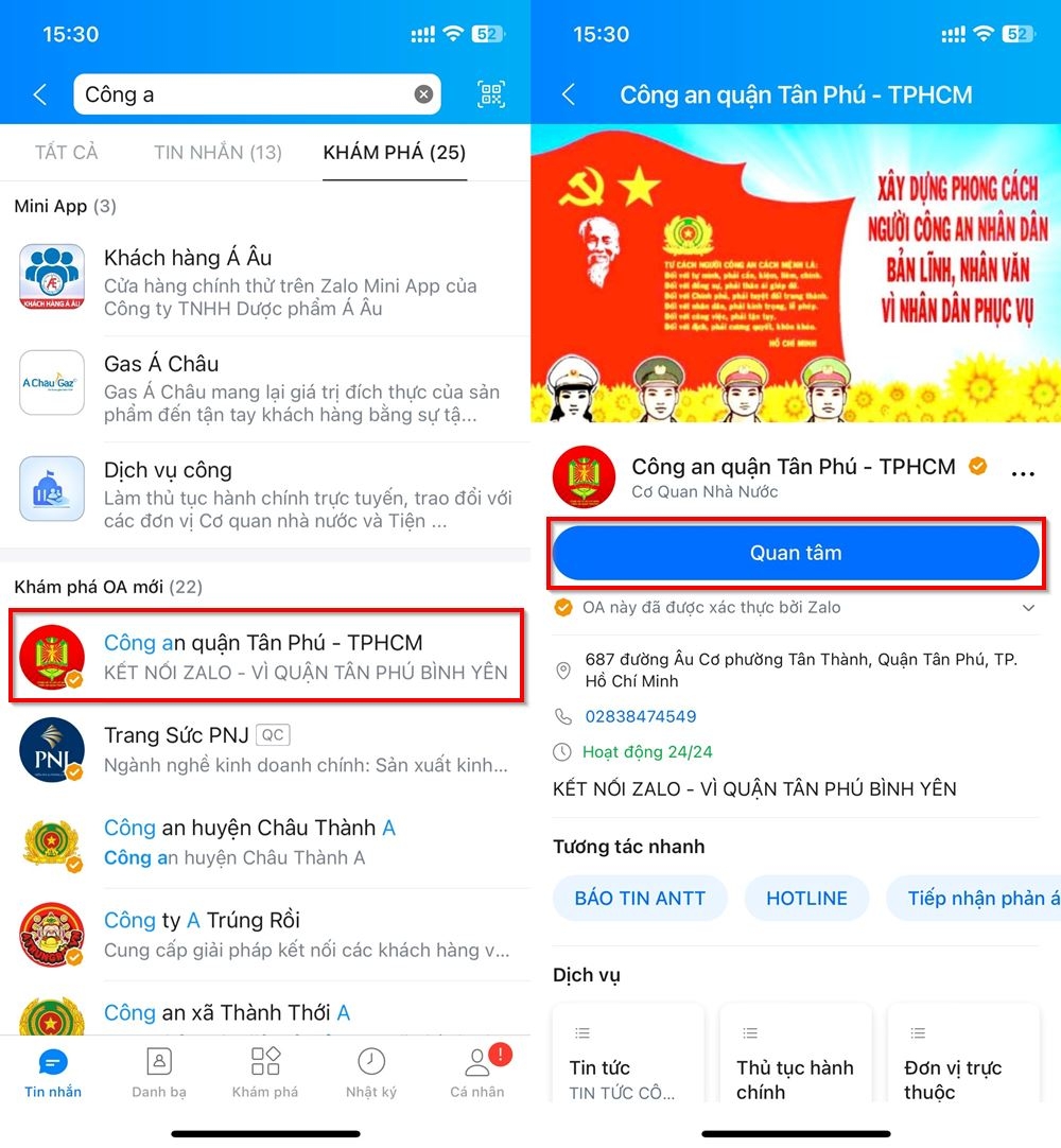 Cách đăng ký thường trú trên ứng dụng Zalo 1