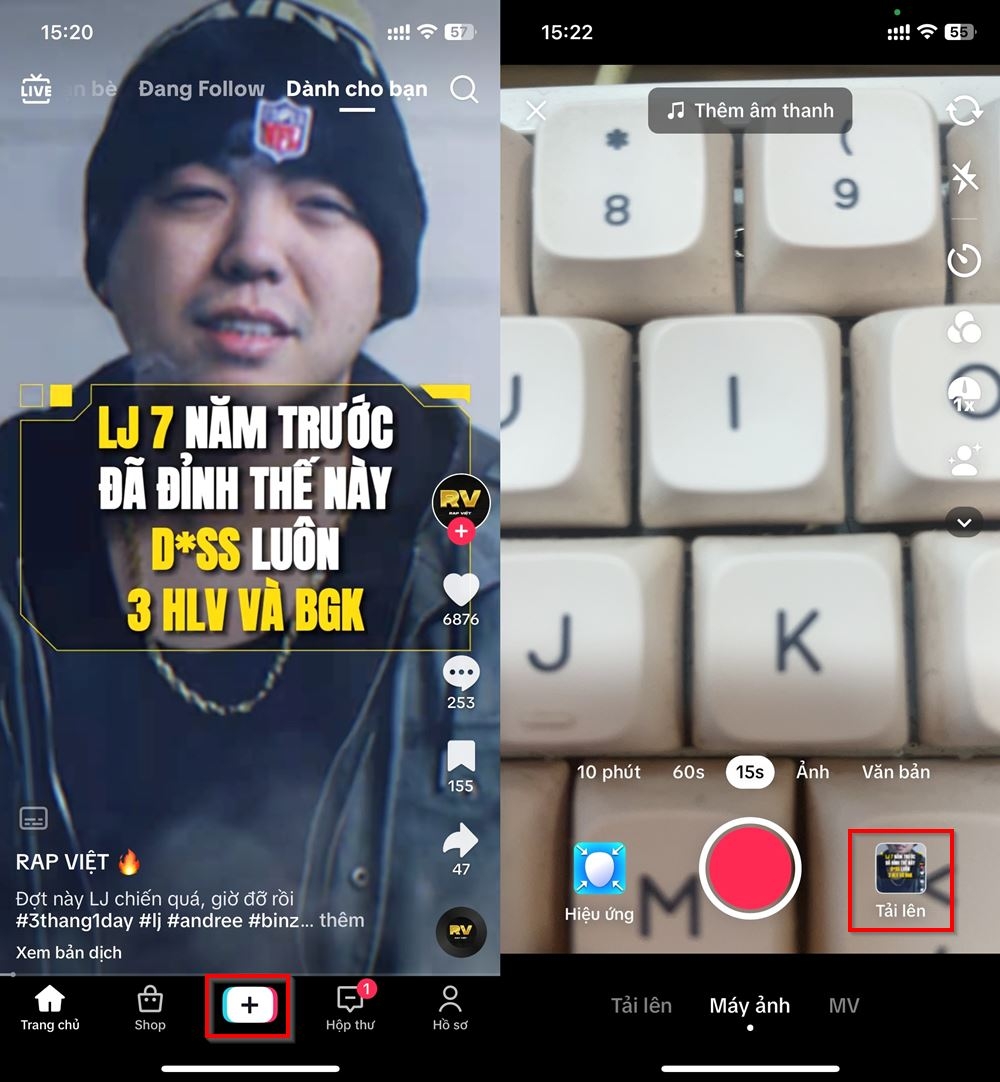 Cách ghép video tự động trên TikTok 1