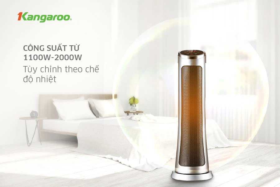 Quạt sưởi gốm chia thành nhiều loại với công suất khác nhau