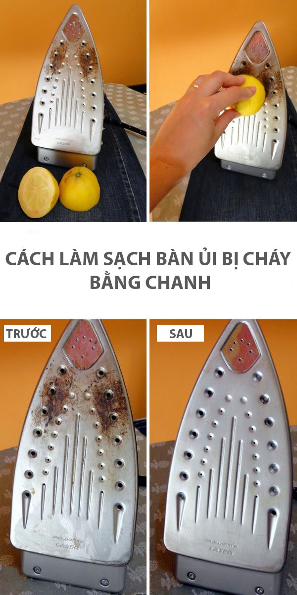 cách làm sạch bàn ủi bị dính vải cháy-ảnh 1