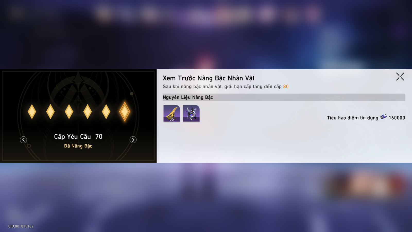 Nâng Bậc Kafka Honkai Star Rail: