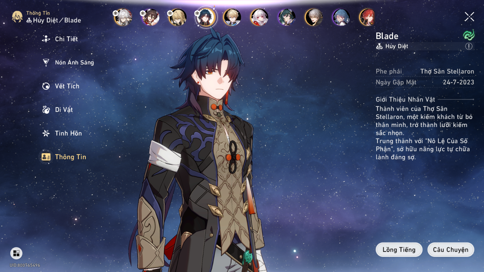 Giới thiệu chung Cách build Blade Honkai: Star Rail