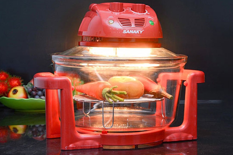 lò nướng thủy tinh và nồi chiên không dầu