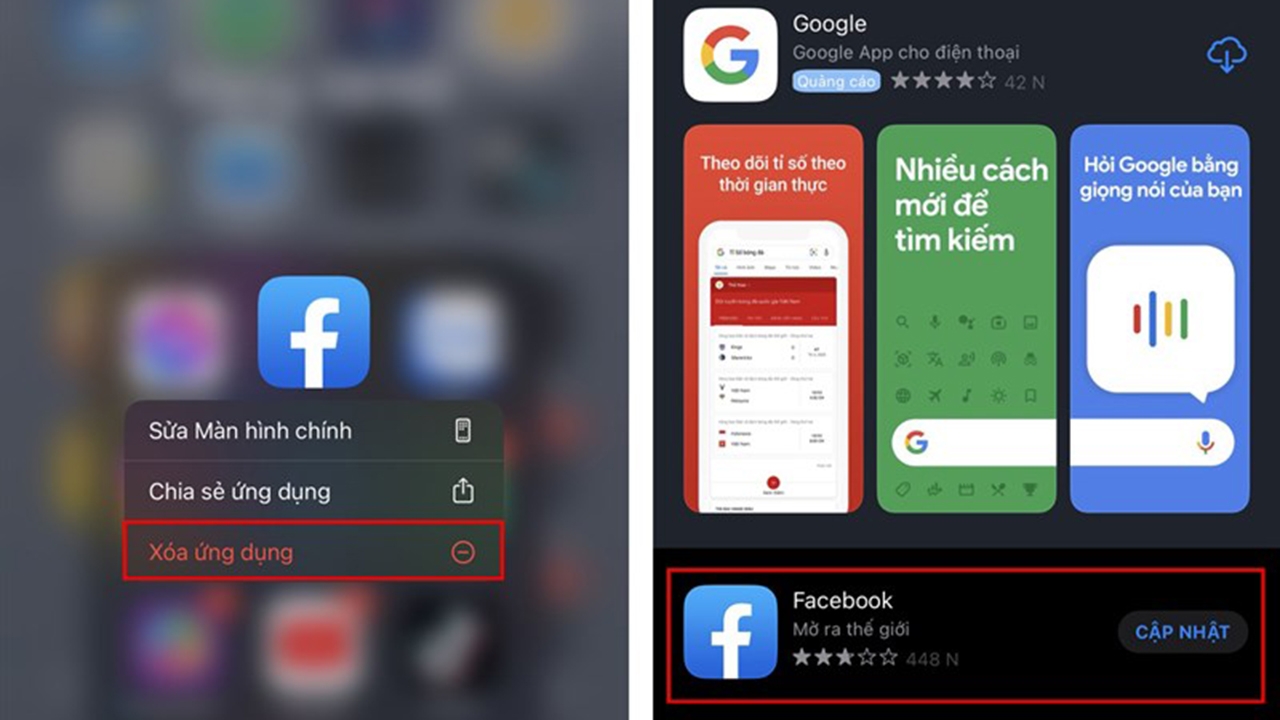 Xoá ứng dụng tải lại cũng là một cách khắc phục lỗi iOS 17