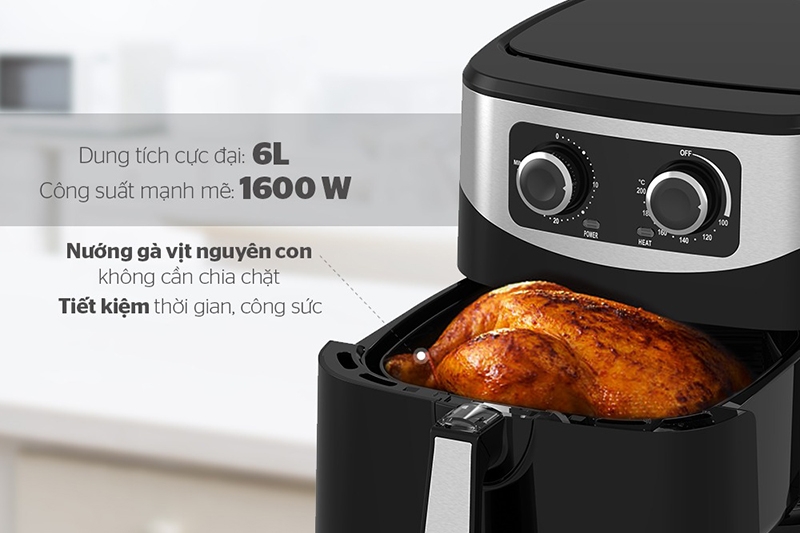 So sánh nồi chiên không dầu Sunhouse và Hotwell (Hình 6)