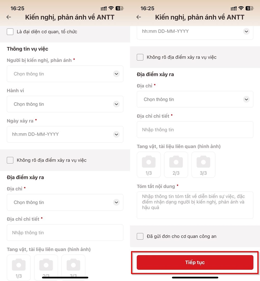 Cách tố giác tội phạm online bằng VNeID 3