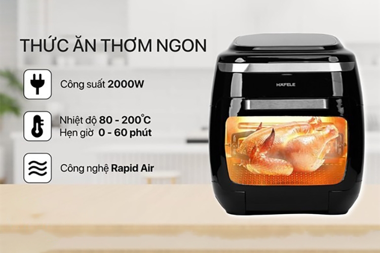 So sánh nồi chiên không dầu Hafele và Rapido (Hình 4)