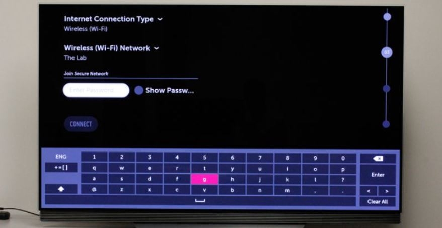 tivi bị mất bàn phím ảo